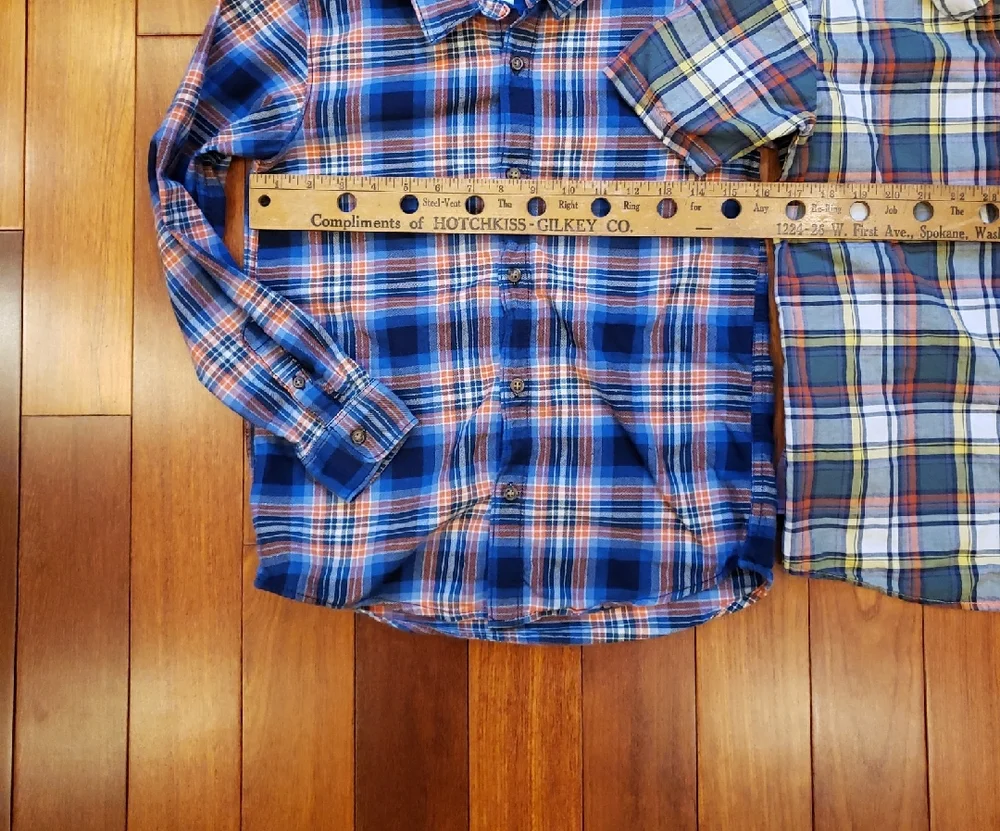 Carter's Boys size 12 Plaid Button Down Shirts.